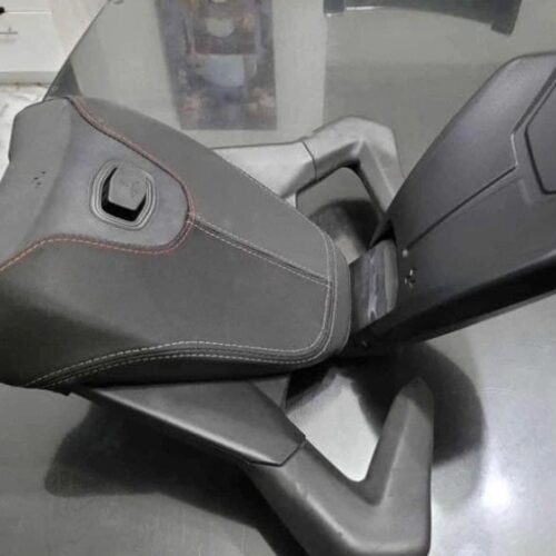 Can-am Ryker passenger seat with backrest and foot pegs
